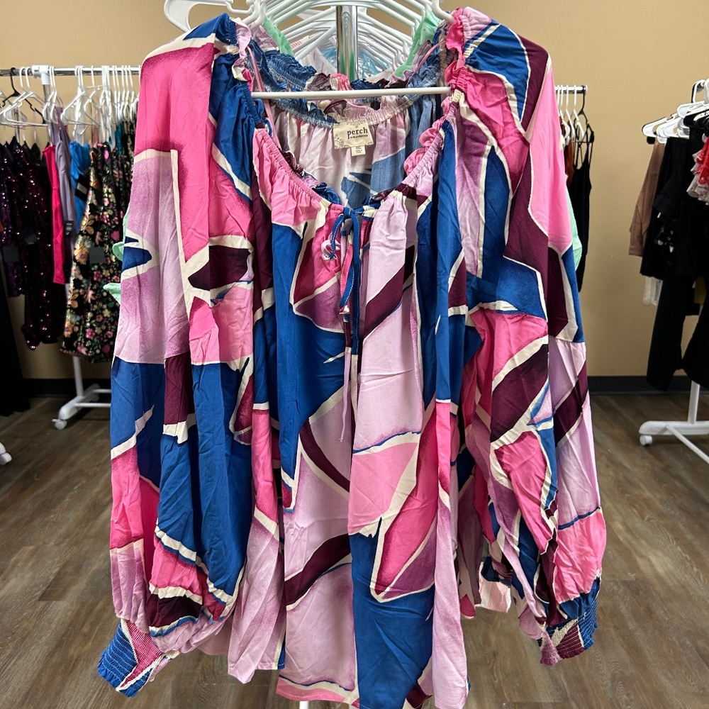 Perch by Blu Pepper Blouse 1x-2X